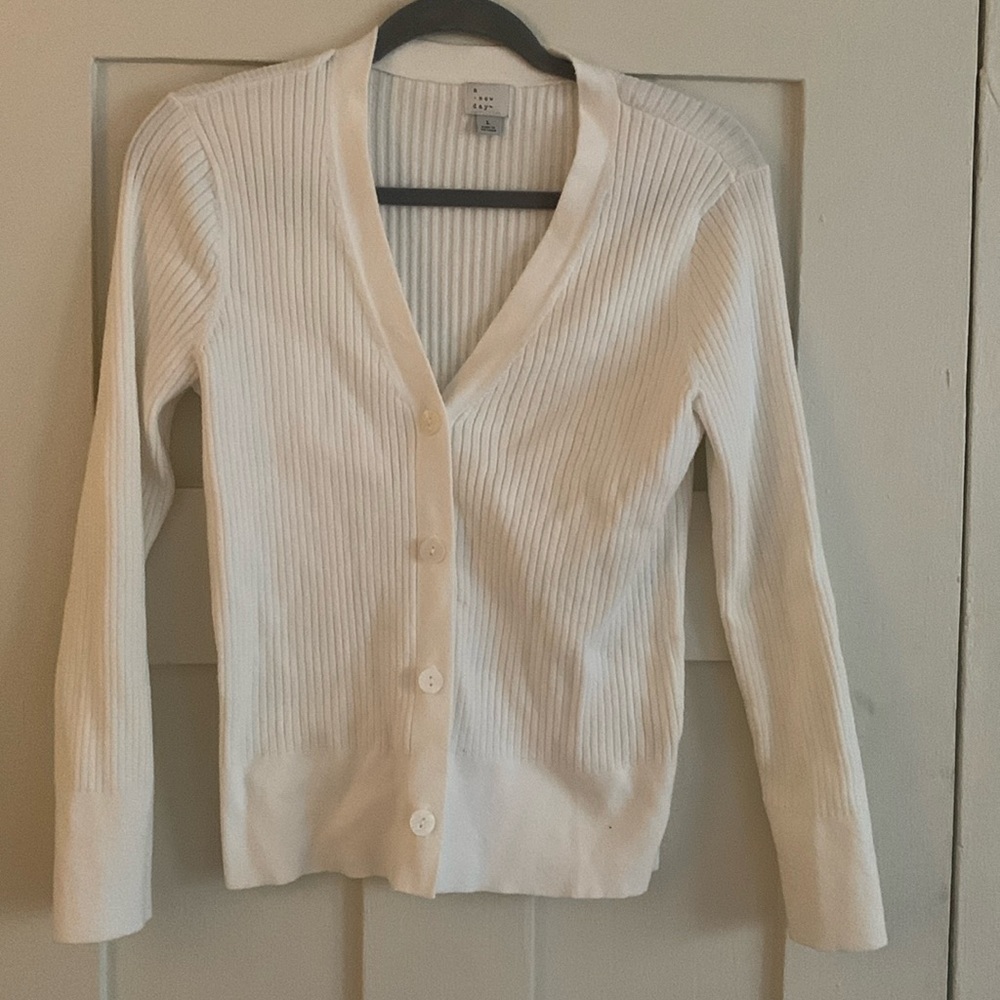 A New Day cream button down cardigan